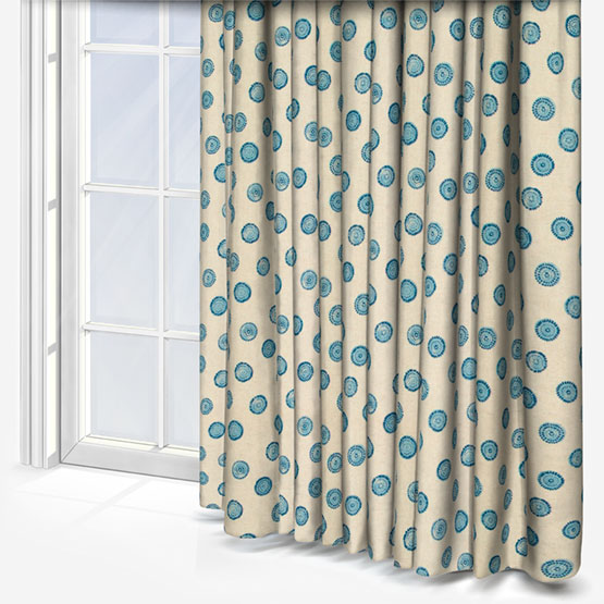 Daisy Cornflower Curtain