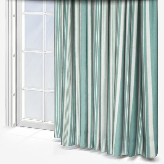 Tintagel Aqua curtain