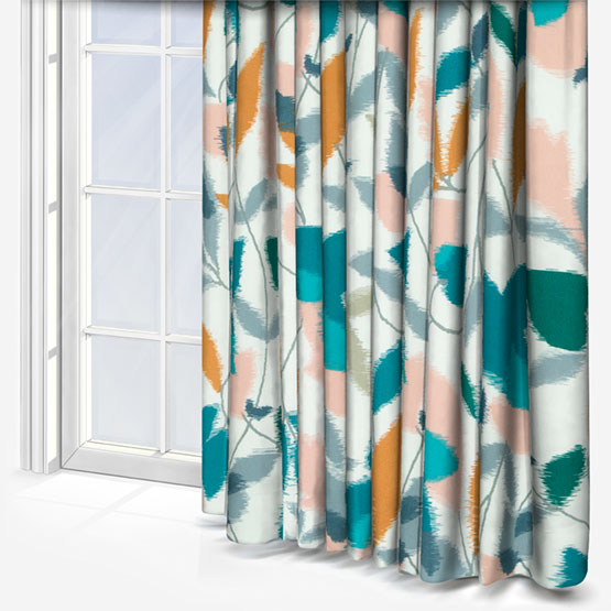 Scion Akira Ginger and Teal Curtain