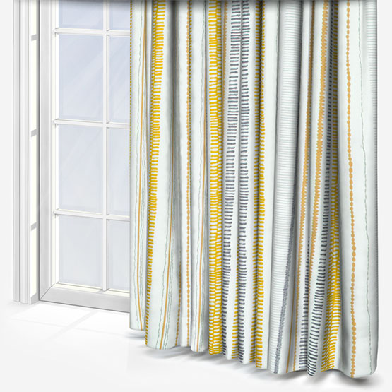 Scion Noki Ochre and Hemp Charcoal curtain