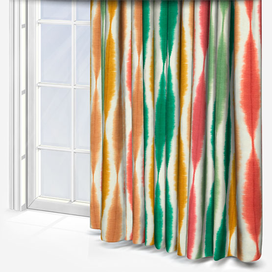 Scion Usuko Berry and Ochre Curtain