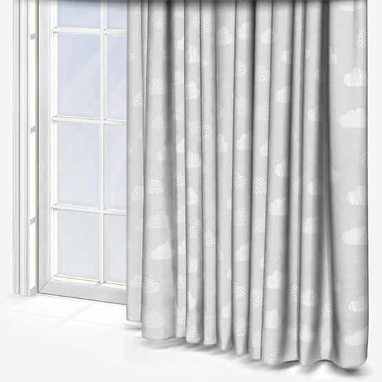 Sonova Studio Doodle Clouds Soft Grey curtain
