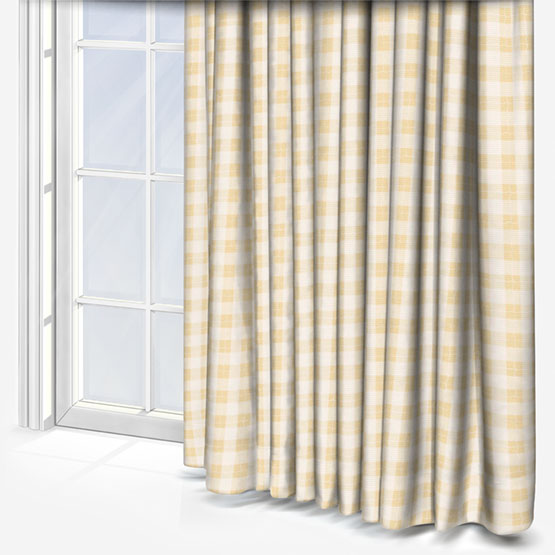 Sonova Studio Gingham Butter Yellow Curtain