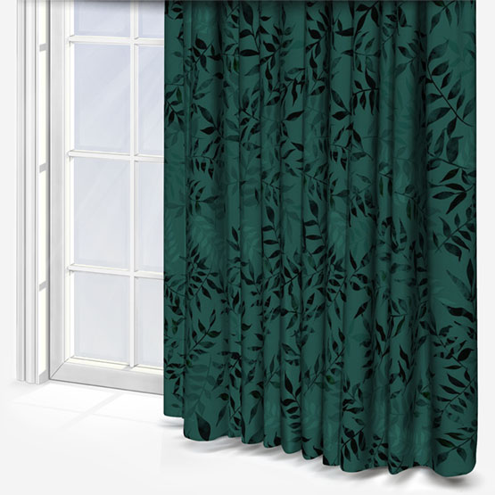 Sonova Studio Kaleidoscope Leaves Teal Curtain