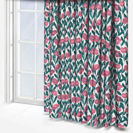 Sonova Studio Poppy Pasture Raspberry curtain