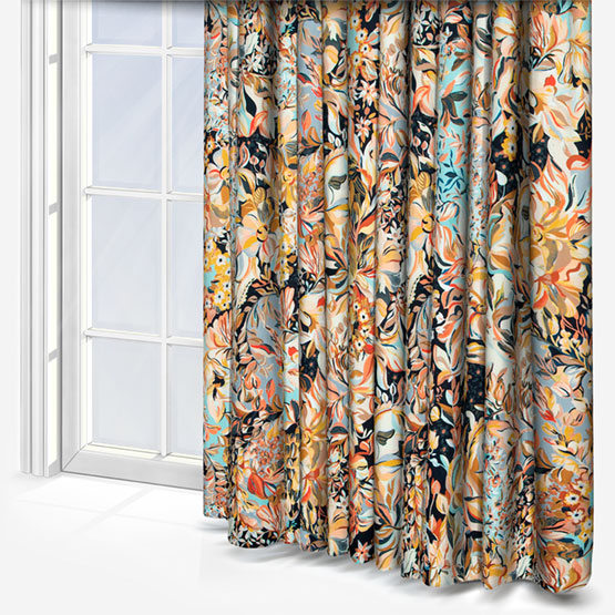 Aubrey Velvet Noir and Mineral Curtain