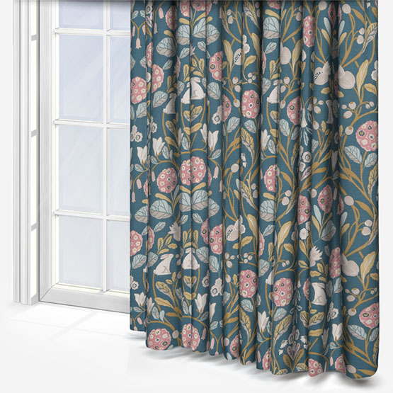 Forester Teal Blush Curtain