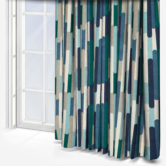 Seattle Mineral and Navy Curtain