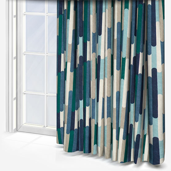 Seattle Mineral and Navy Curtain