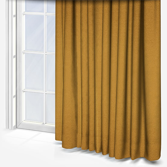 Touched By Design Crushed Silk Ochre curtain