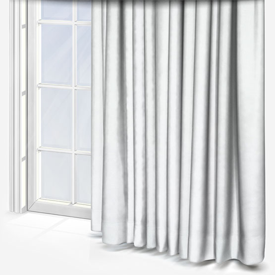 Crushed Silk White Curtain