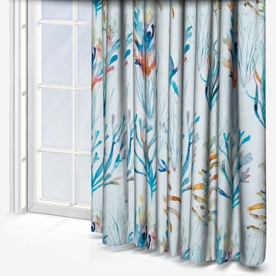 Voyage Coral Reef Cobalt curtain