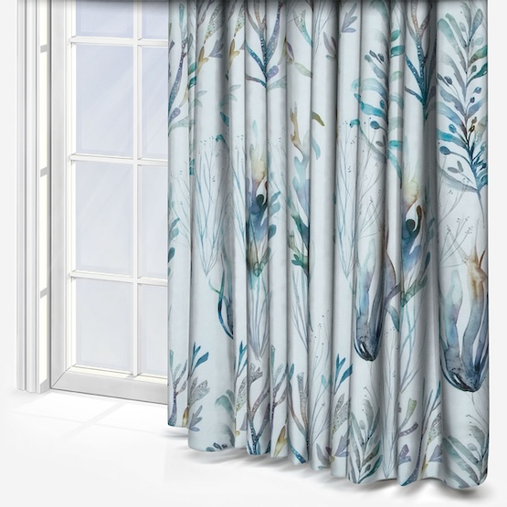 Voyage Coral Reef Slate curtain