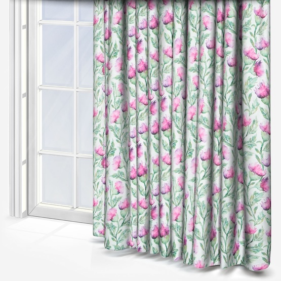 Voyage Hawick Fuchsia Cream curtain