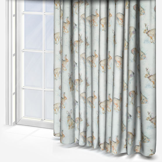 Voyage Hurtling Hares Linen Curtain