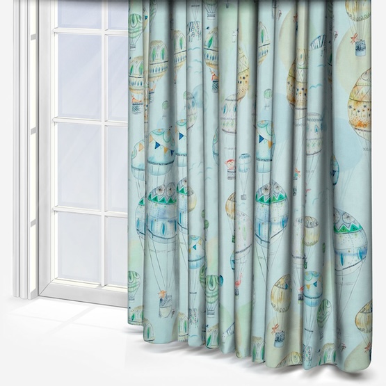 Voyage Up and Away Citrus curtain