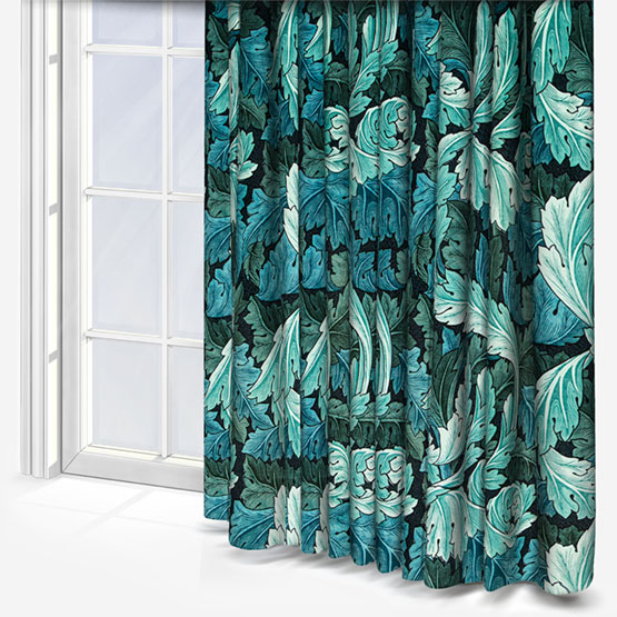 William Morris At Home Acanthus Velvet Indigo Curtain