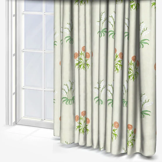 William Morris At Home Lily Flower Embroidery Nettle curtain