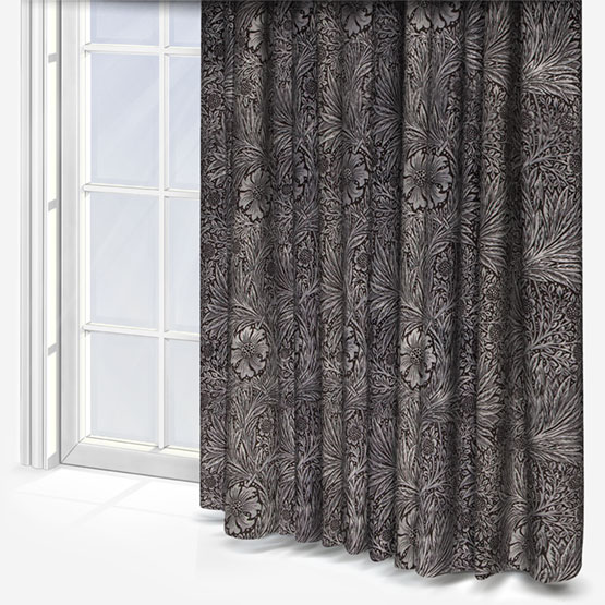 William Morris At Home Marigold Velvet Charcoal Curtain