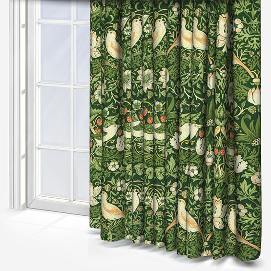 William Morris At Home Strawberry Thief Nettle Curtain