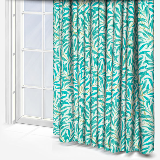 William Morris Willow Boughs Teal Curtain