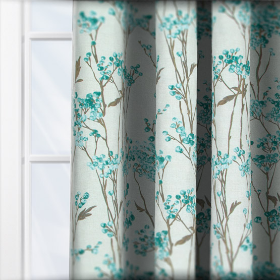 Ashley Wilde Hawthorn Kingfisher curtain