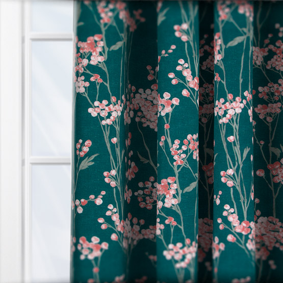 Ashley Wilde Hawthorn Peacock curtain