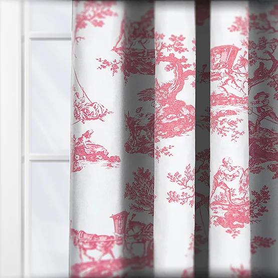 Camengo Cadence Tissu Rouge Grenat curtain