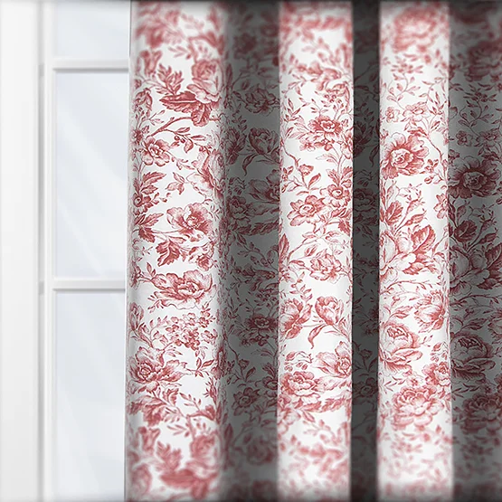 Camengo Celestine Tissu Rouge Grenat curtain