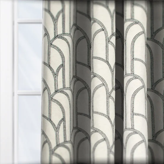 Camengo Grand Rex Black and White curtain