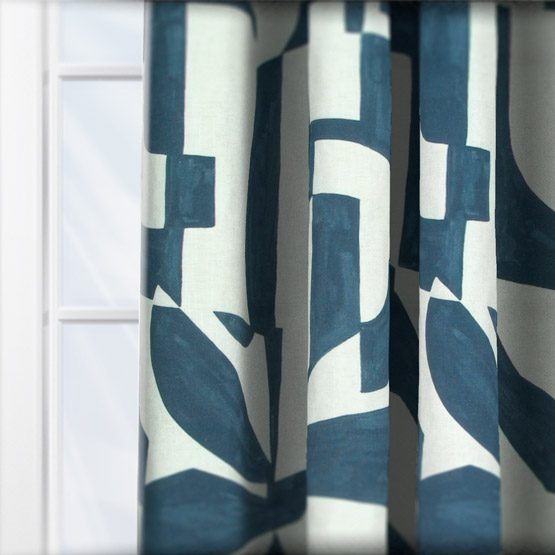 Camengo Miwok Indigo curtain