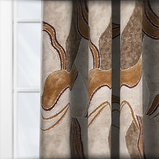 Camengo Nunga Moka curtain
