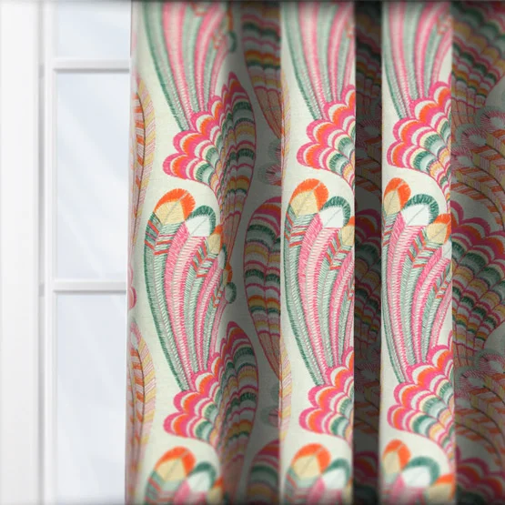 Camengo Piuma Fuschia curtain