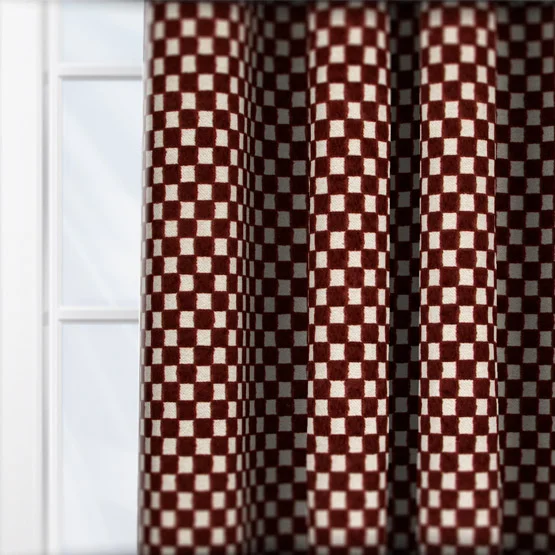 Camengo Scacchiera Terre De Sienne curtain