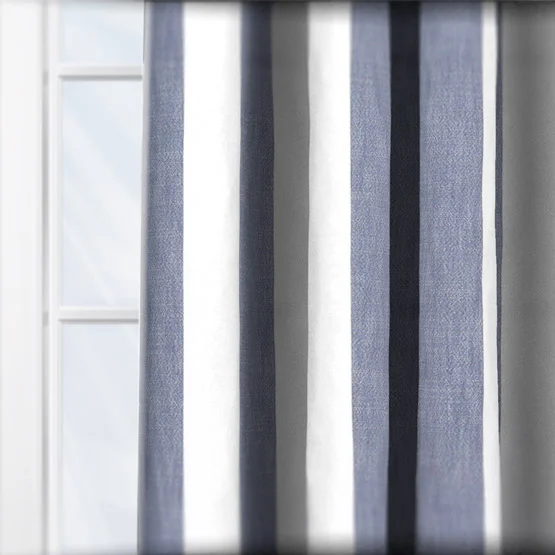 Camengo Zurna Navy curtain