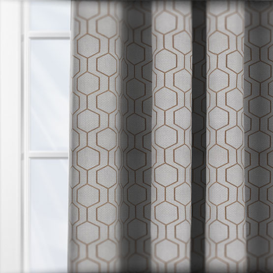 Casadeco Hexagone Cuivre curtain