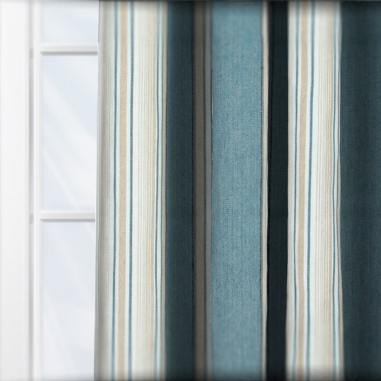 Casamance Aveiro Bleu Deauville curtain