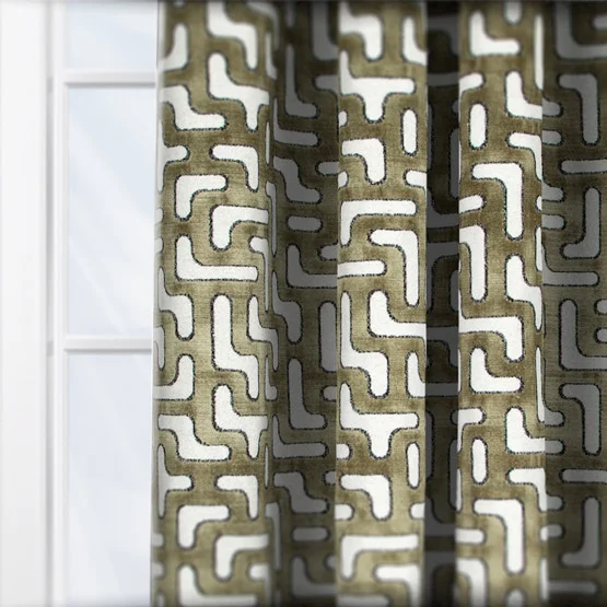 Casamance Bryce Kaki curtain