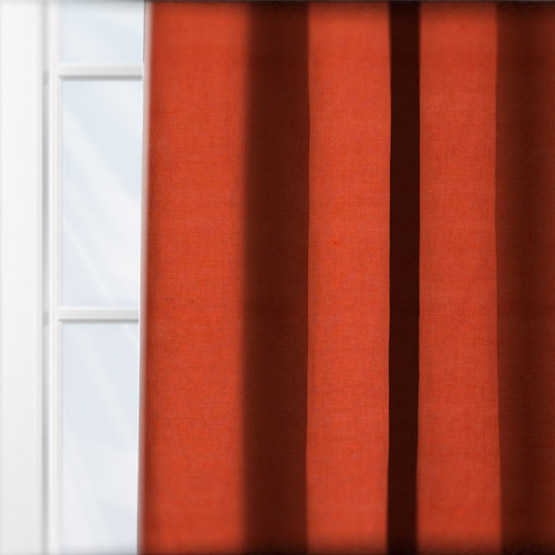 Casamance Casual Orange Brulee curtain