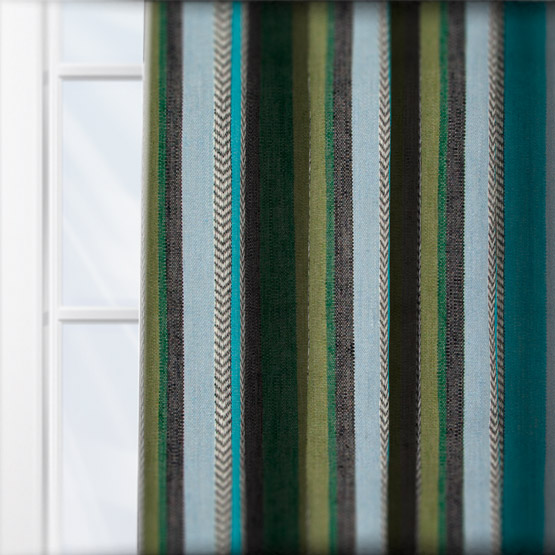 Casamance Costa Nova Turquoise Emeraude curtain