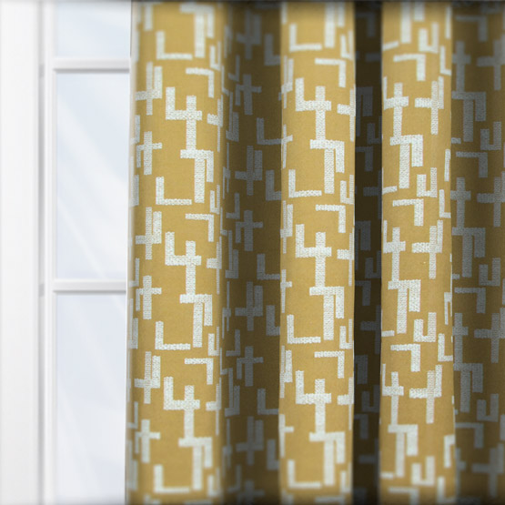 Casamance Dalles Moutarde curtain