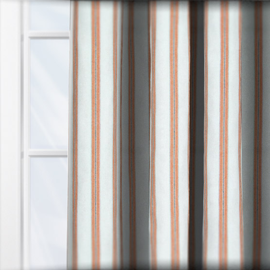 Casamance Evora Orange Brulee curtain