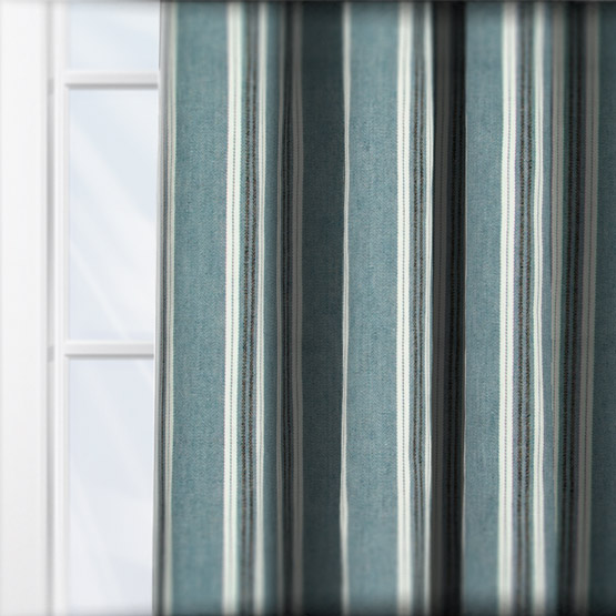 Casamance Lagos Bleu Deauville curtain