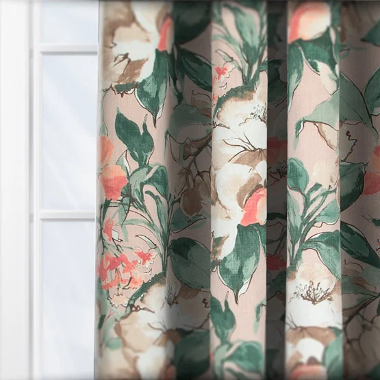 Edinburgh Weavers Bowood Blush curtain