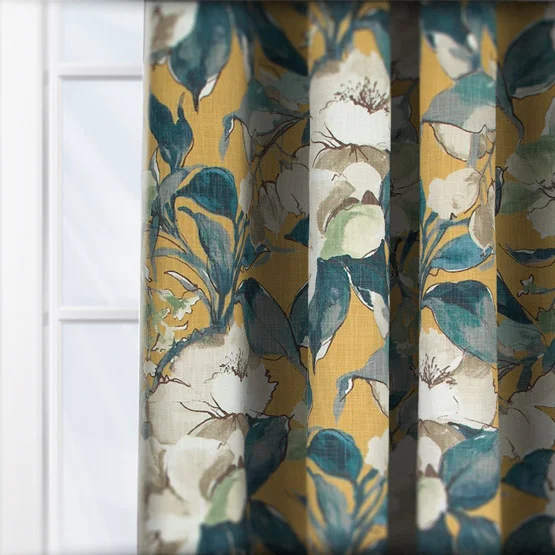 Edinburgh Weavers Bowood Mustard curtain