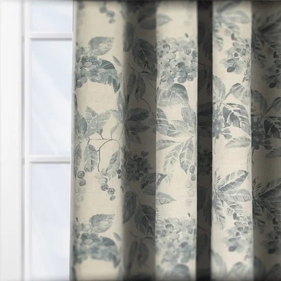 Edinburgh Weavers Flora Navy curtain