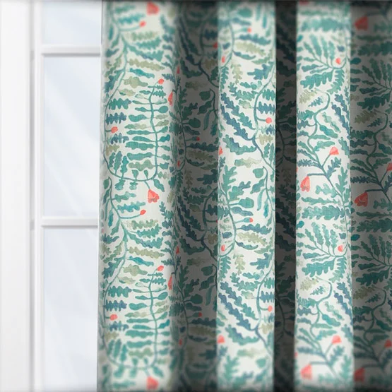 Edinburgh Weavers Mini Bertie Teal curtain