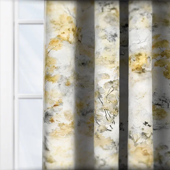 Fibre Naturelle Claude Ochre curtain