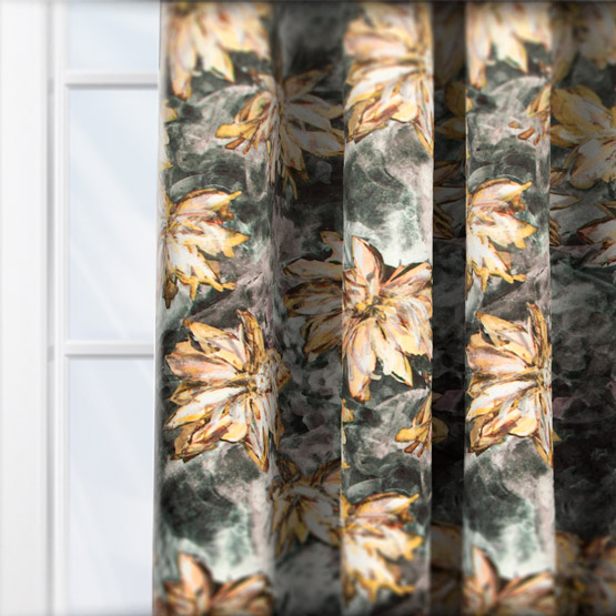 Fibre Naturelle Waterlily Grey curtain