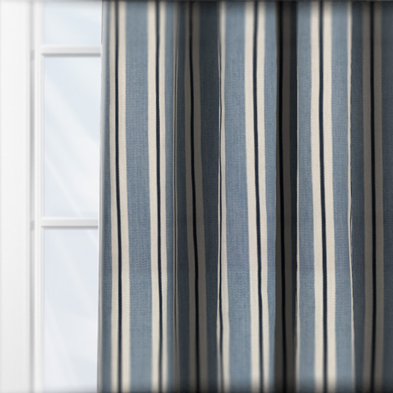 Fryetts Arley Stripe Denim curtain